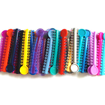 Anelli di legatura in elastici colorati standard ISO per un trattamento ortodontico confortevole