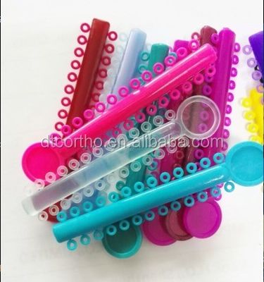 Anelli di legatura in elastici colorati standard ISO per un trattamento ortodontico confortevole