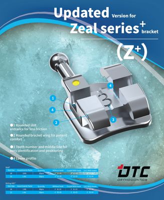 3 anni vita utile DTC Zeal Plus Serie Dental Ortodontica Bracket Brace Ortho Fabric