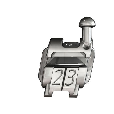 Brackets MBT auto-liganti a sabbia per la soluzione ortodontica.
