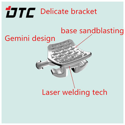 DTC Brackets Ortodonzia Acciaio 80 base a maglia Brackets sabbiati con lunga durata di conservazione