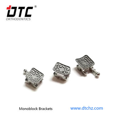 DTC Mim Monoblock Ortodonzia Laser Dental Bracket MBT Roth Metal Brace con 3W/Hook