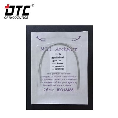 Correzione ortodontica con DTC Round NiTi Oval Square Arch Wire e certificazione CE