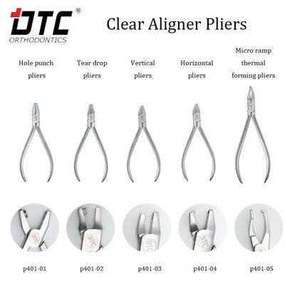 Acciaio inossidabile DTC Ortodonzia dentale Micro rampa termica di formazione Clear Aligner pinze